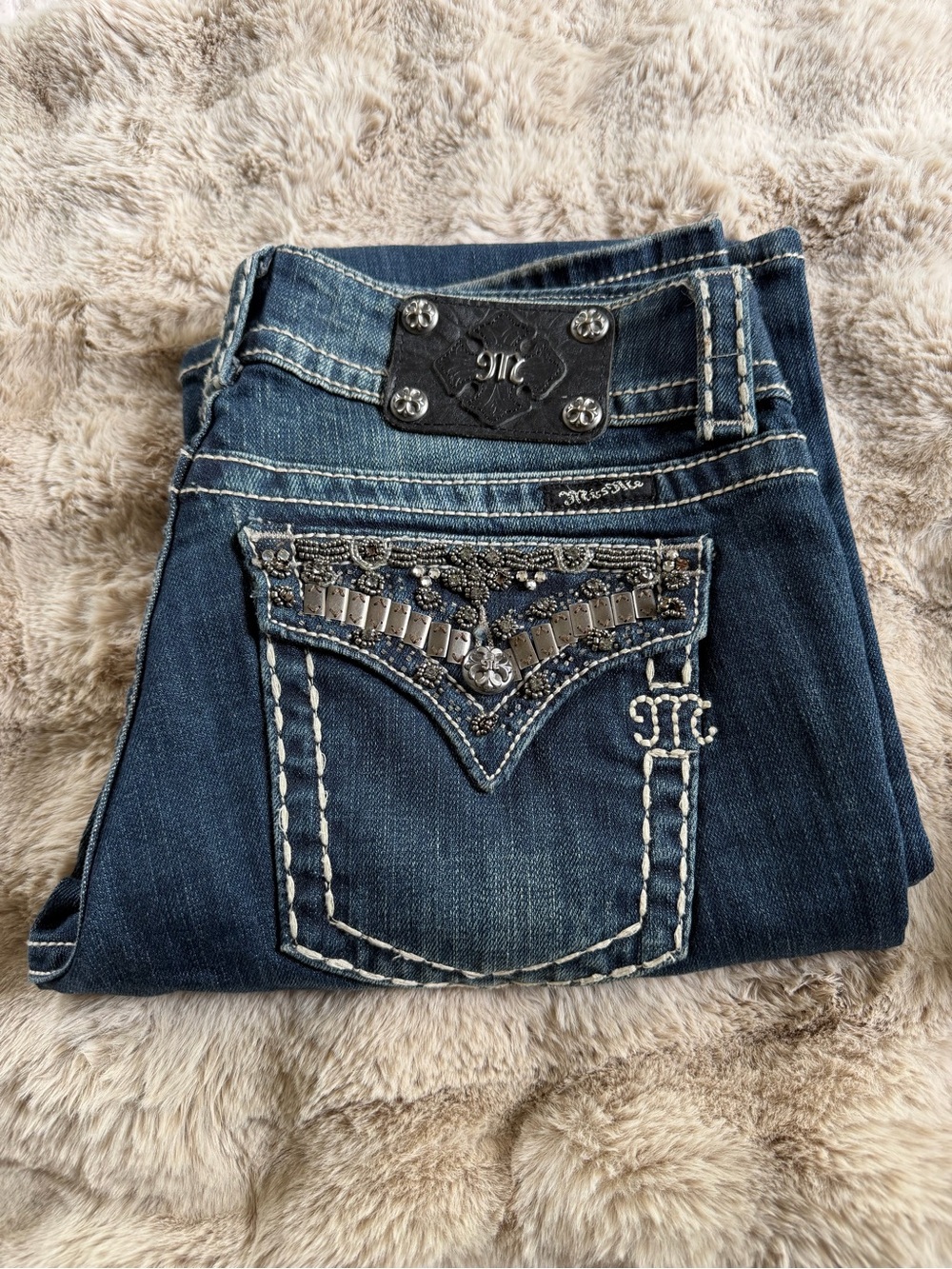 Miss Me Indigo Embellished Bootcut Jeans